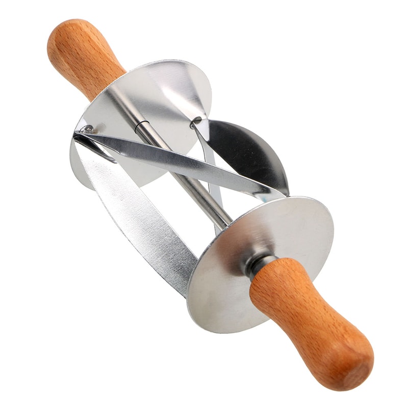 Stainless Steel Croissant Cutter Roller for Pastry Dough and Bakery Baking