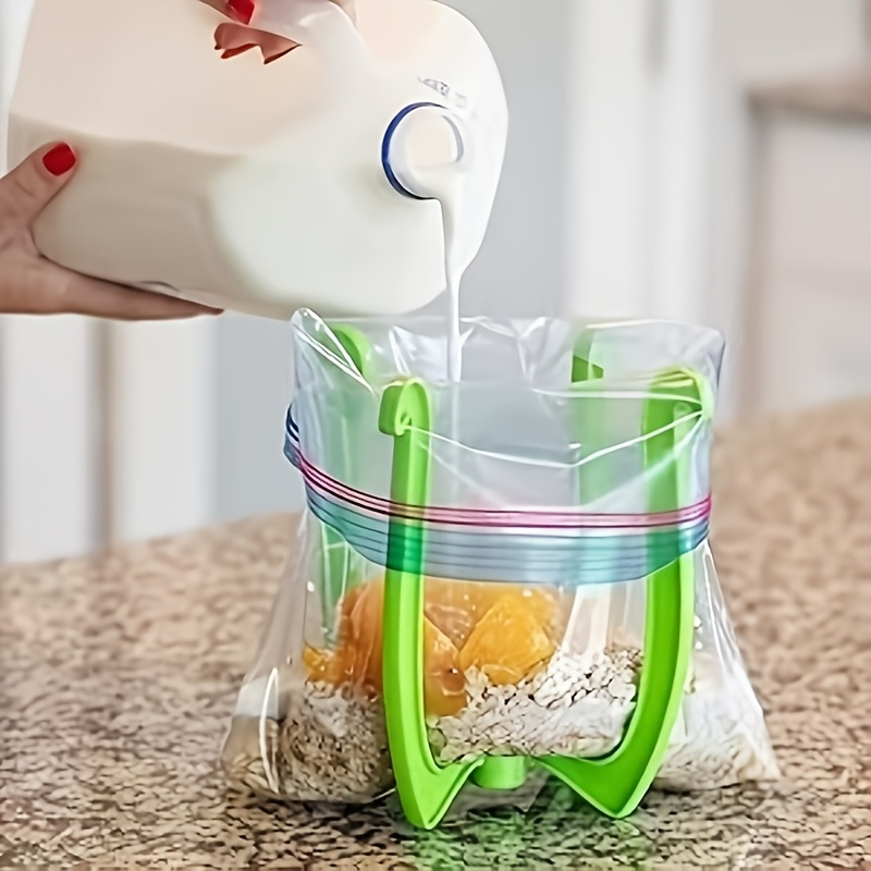SpaceSaver Plastic Bag Holder with Sturdy Base for Kitchen Pantry & Garage Storage