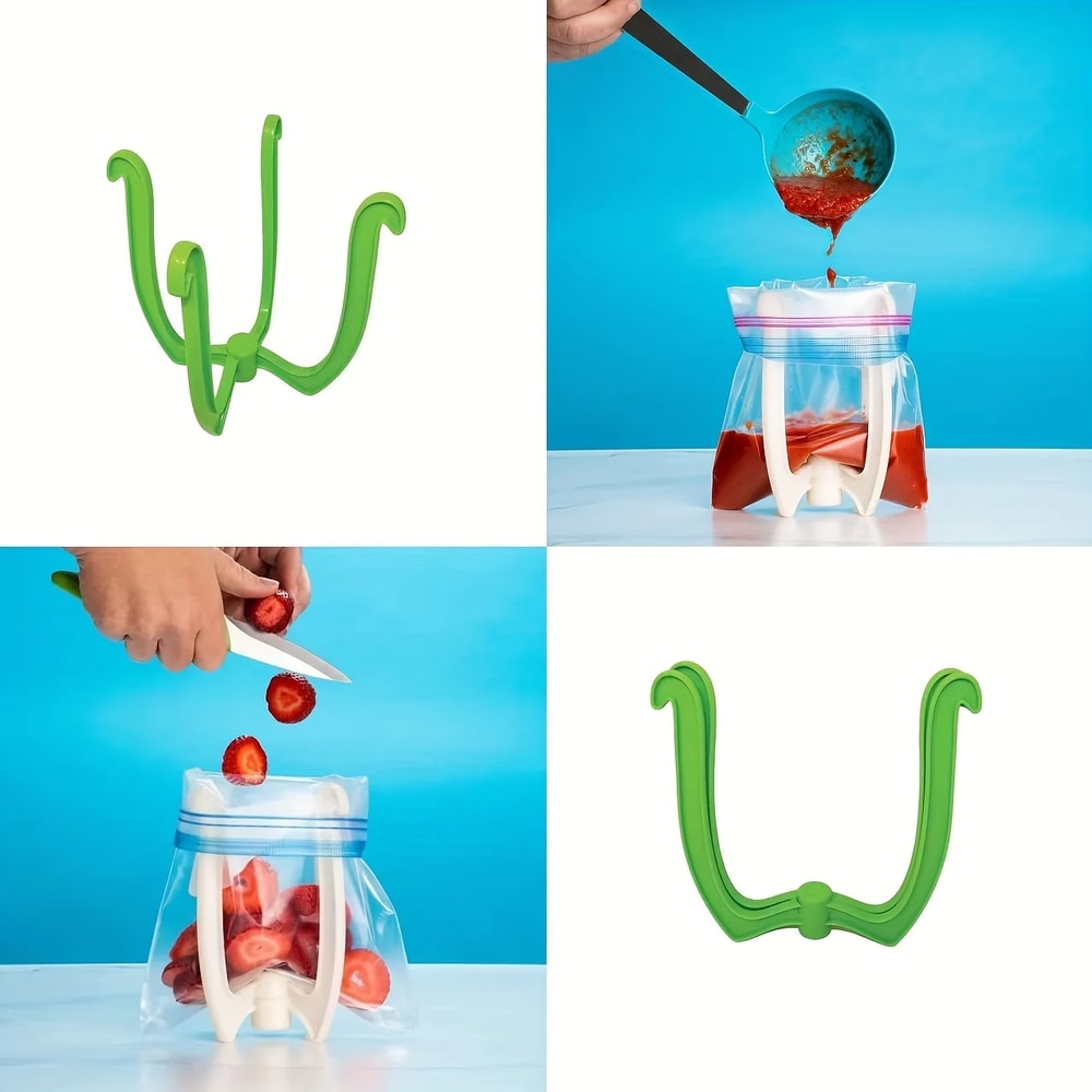 SpaceSaver Plastic Bag Holder with Sturdy Base for Kitchen Pantry & Garage Storage