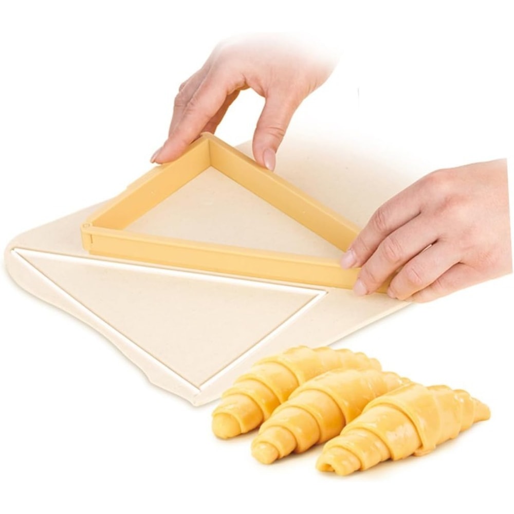 GoldenBake Croissant Cutter Triangle Pastry Roller for Bakery Style Croissants