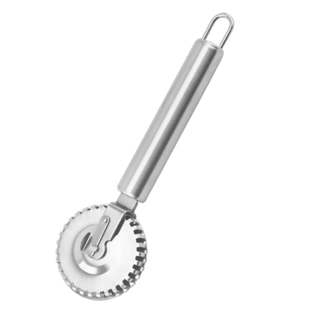 Stainless Steel Pizza Dough Cutter & Pastry Embossing Roller Tool