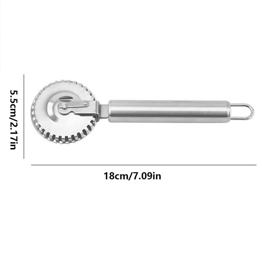 Stainless Steel Pizza Dough Cutter & Pastry Embossing Roller Tool