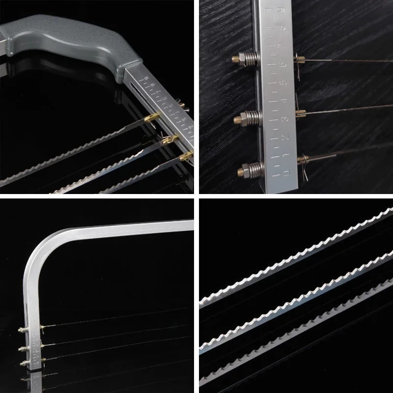 PrecisionBake Adjustable Cake Leveler with Triple Stainless Steel Blades for Smooth Layer Cakes