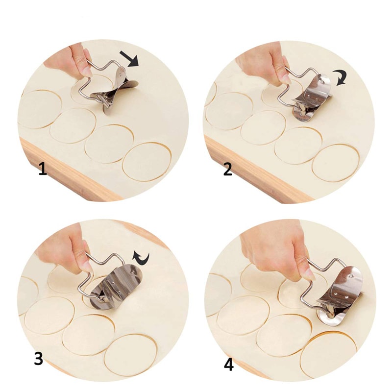 Stainless Steel Dumpling Cutter Roller for Perfect Homemade Dumpling Wrappers
