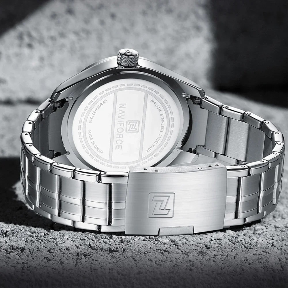 Luxury Quartz Watch For Men Stainless Steel Waterproof Business Wristwatch 5