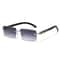 Urban Luxe Frameless Square Sunglasses With Leopard Detail For Men 0