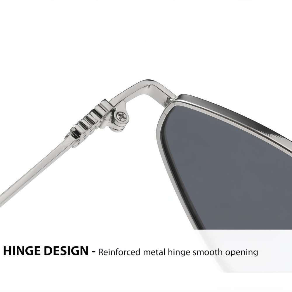 Luxe Rhombus Metal Sunglasses For Women With UV Protection 2
