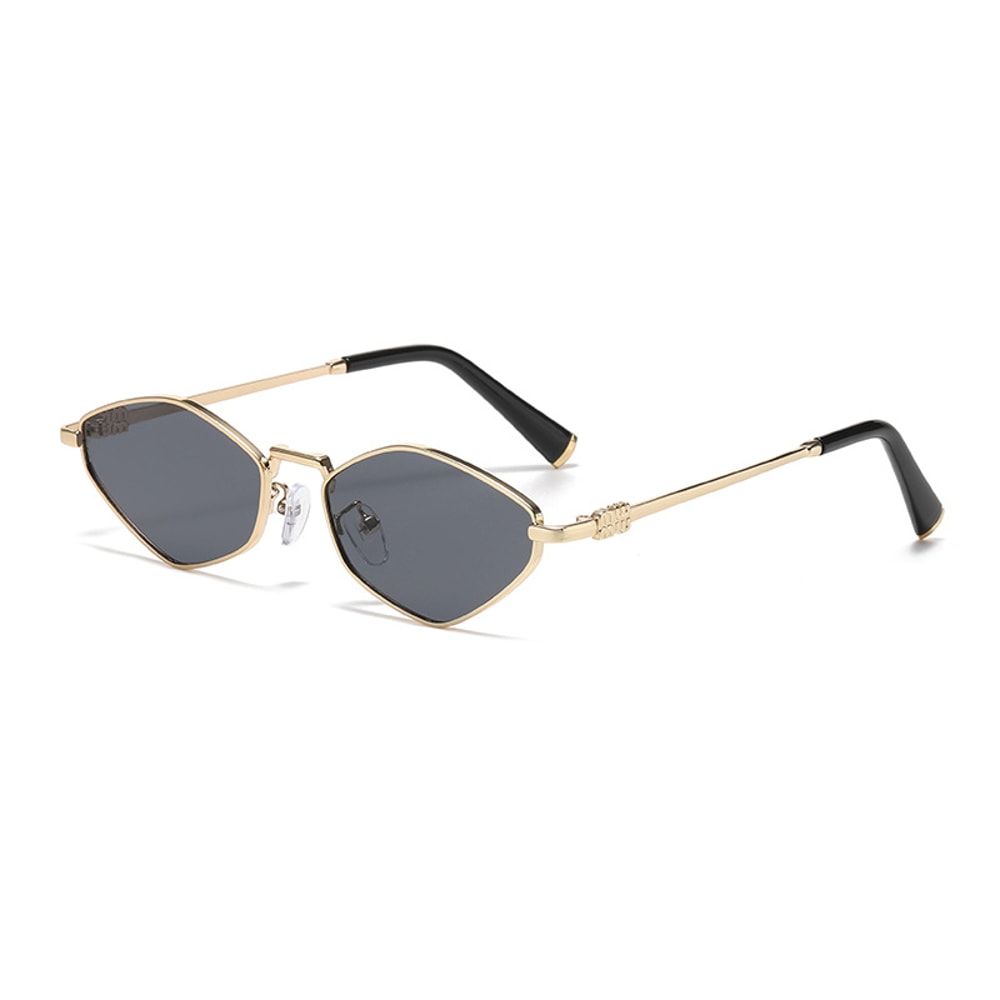 Luxe Rhombus Metal Sunglasses For Women With UV Protection 5