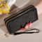 Vintage Double Layer Wristlet Wallet For Women With Zipper Coin Pocket And RFID Style Storage 2