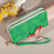 Vintage Double Layer Wristlet Wallet For Women With Zipper Coin Pocket And RFID Style Storage 10