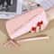 Korean Color Block Zip Wallet for Women with Tassel & Card Organizer