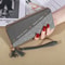 Korean Color Block Zip Wallet for Women with Tassel & Card Organizer