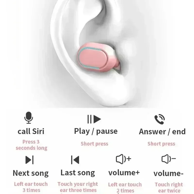Bluetooth Gaming Earbuds with Power Case and Waterproof Sound