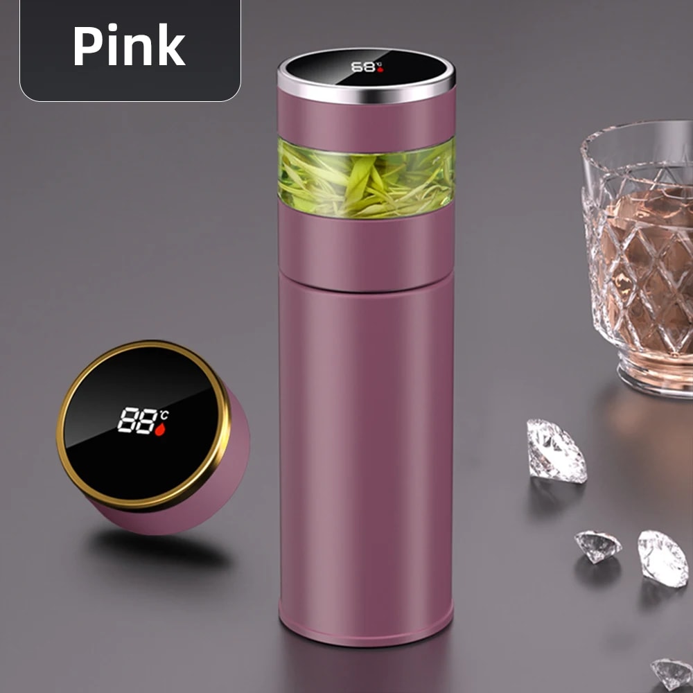 Smart Tea Thermos Bottle With LED Temperature Display Infuser Stainless Steel Vacuum Flask 2
