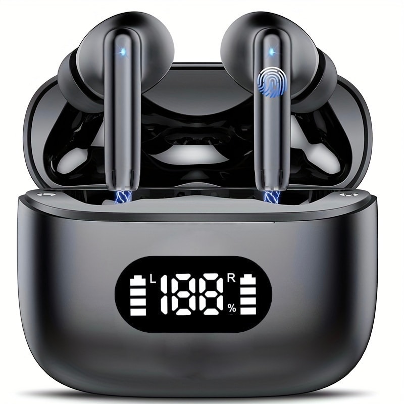 AeroSync ENC Wireless Earbuds with LED Display & Transparency Mode