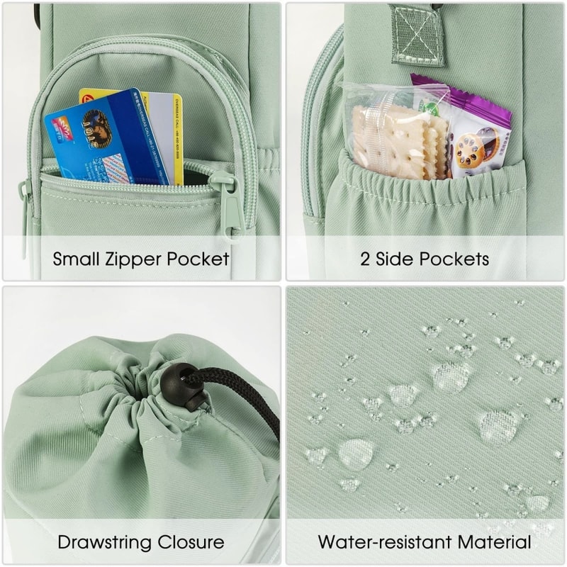 AdventureFlow Insulated Water Bottle Carrier Bag with Phone Pocket & Adjustable Strap
