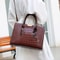 Luxe Croc Patent Leather Crossbody Tote for Women