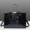 Luxe Croc Patent Leather Crossbody Tote for Women
