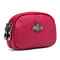 Vintage Leather Double Zip Coin Purse Wallet For Women Travel Organizer Pouch 8