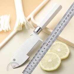 ergoslice stainless steel vegetable cutter & scallion slicer for precision garnishing