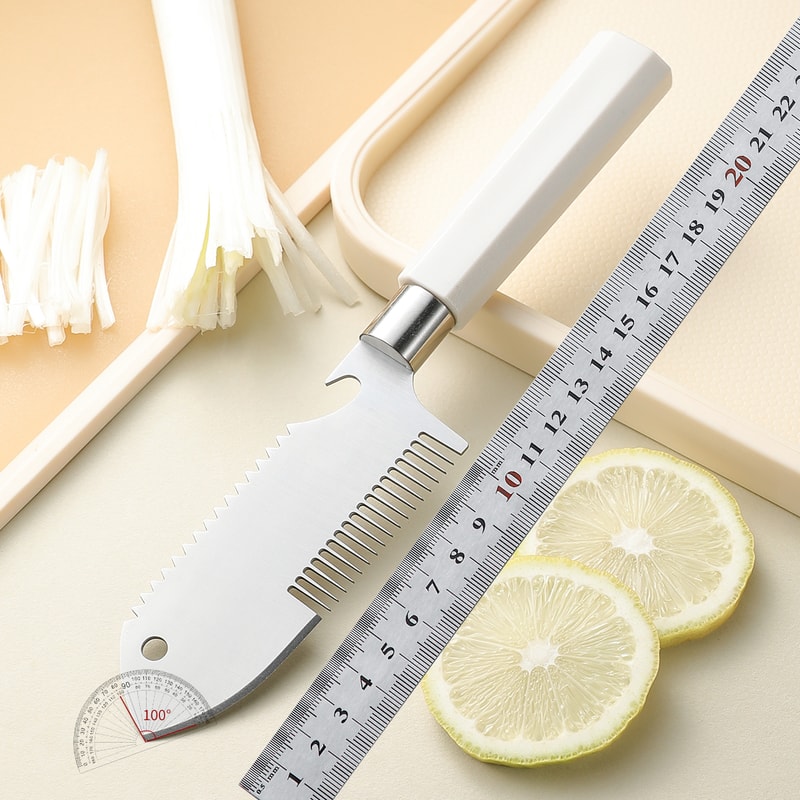 ErgoSlice Stainless Steel Vegetable Cutter & Scallion Slicer for Precision Garnishing