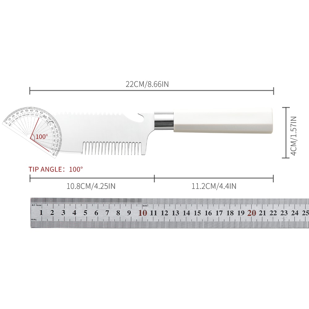 ErgoSlice Stainless Steel Vegetable Cutter & Scallion Slicer for Precision Garnishing