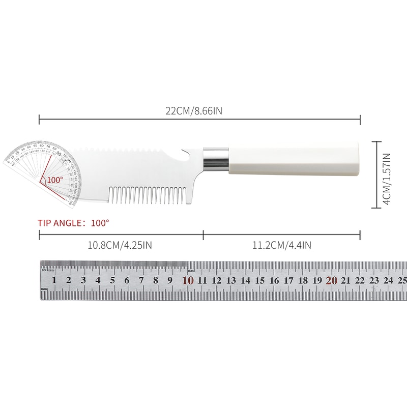 ErgoSlice Stainless Steel Vegetable Cutter & Scallion Slicer for Precision Garnishing