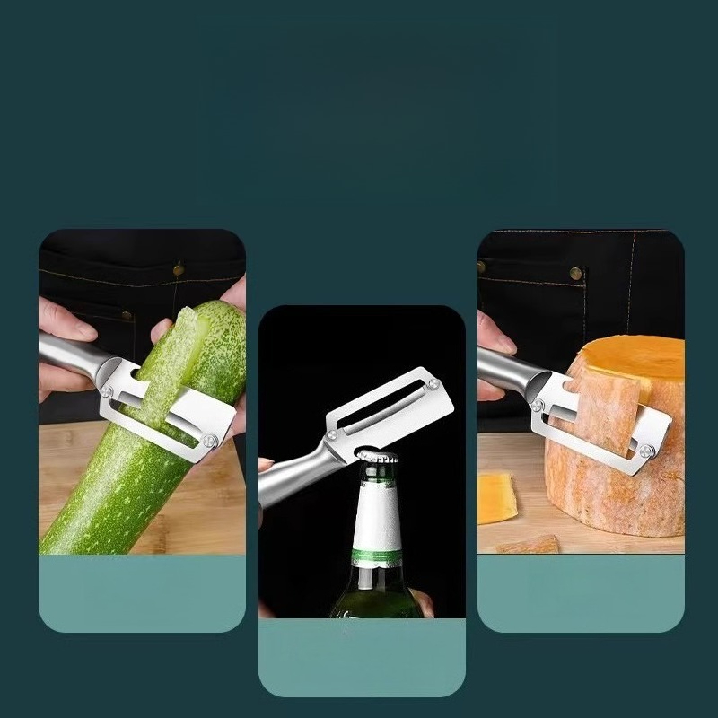 Stainless Steel Multi Function Peeler And Garlic Press Tool 2