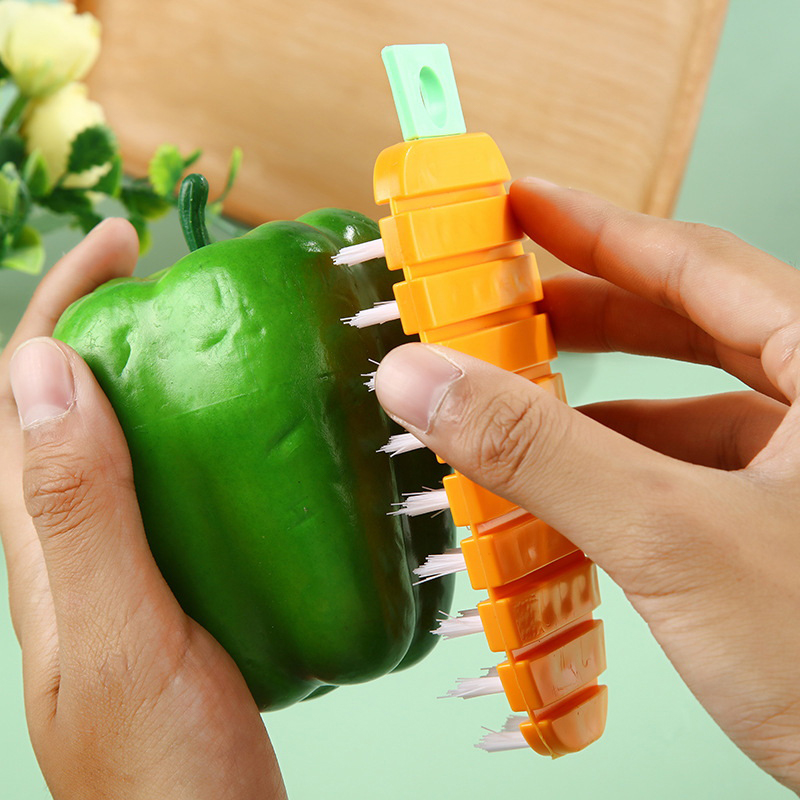 FlexiClean Vegetable Scrub Brush For Potatoes Carrots Kitchen Gaps 3