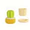 Cactus Handle Dish Scrubber Brush with Nano Cleaning Ball for Pots, Pans & Sinks
