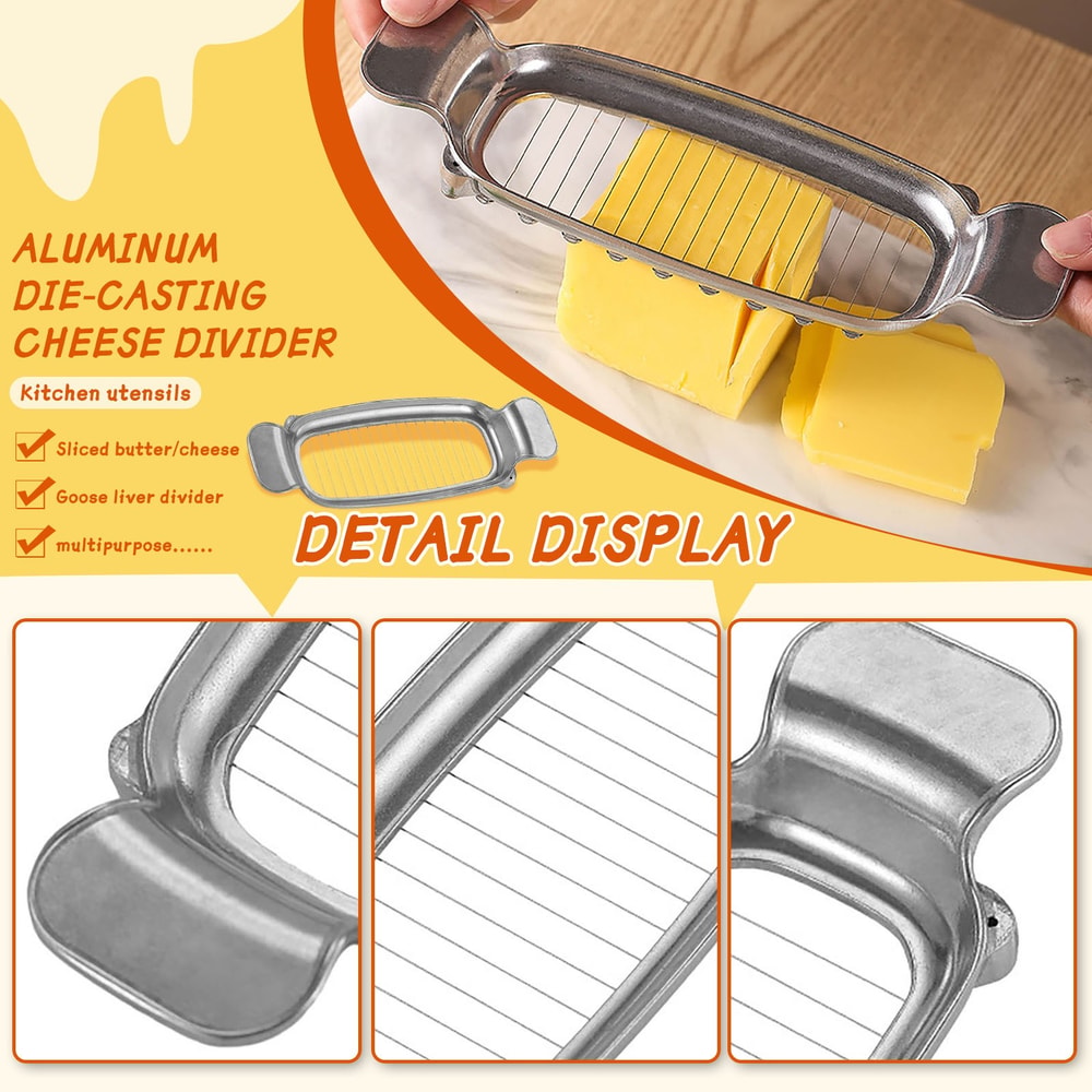 PrecisionSlice Stainless Steel Butter Wire Cutter & Cheese Slicer Tool