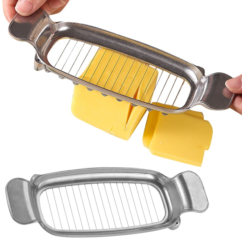 PrecisionSlice Stainless Steel Butter Wire Cutter & Cheese Slicer Tool