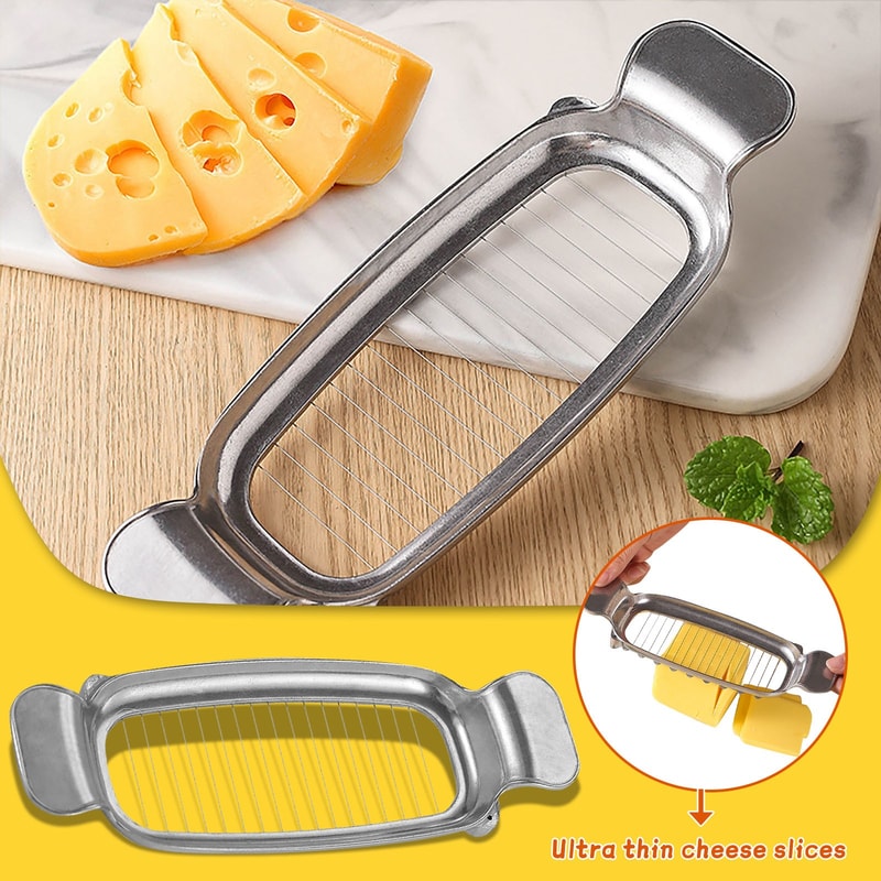 PrecisionSlice Stainless Steel Butter Wire Cutter & Cheese Slicer Tool
