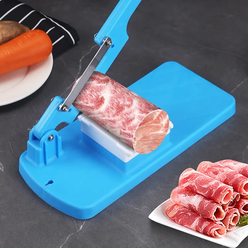Frozen Meat & Vegetable Slicer Machine Manual Beef Roll Cutter for Kitchen Prep