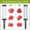Adjustable Stainless Steel Manual Meat Slicer for Fresh Meat and Jerky Cutting