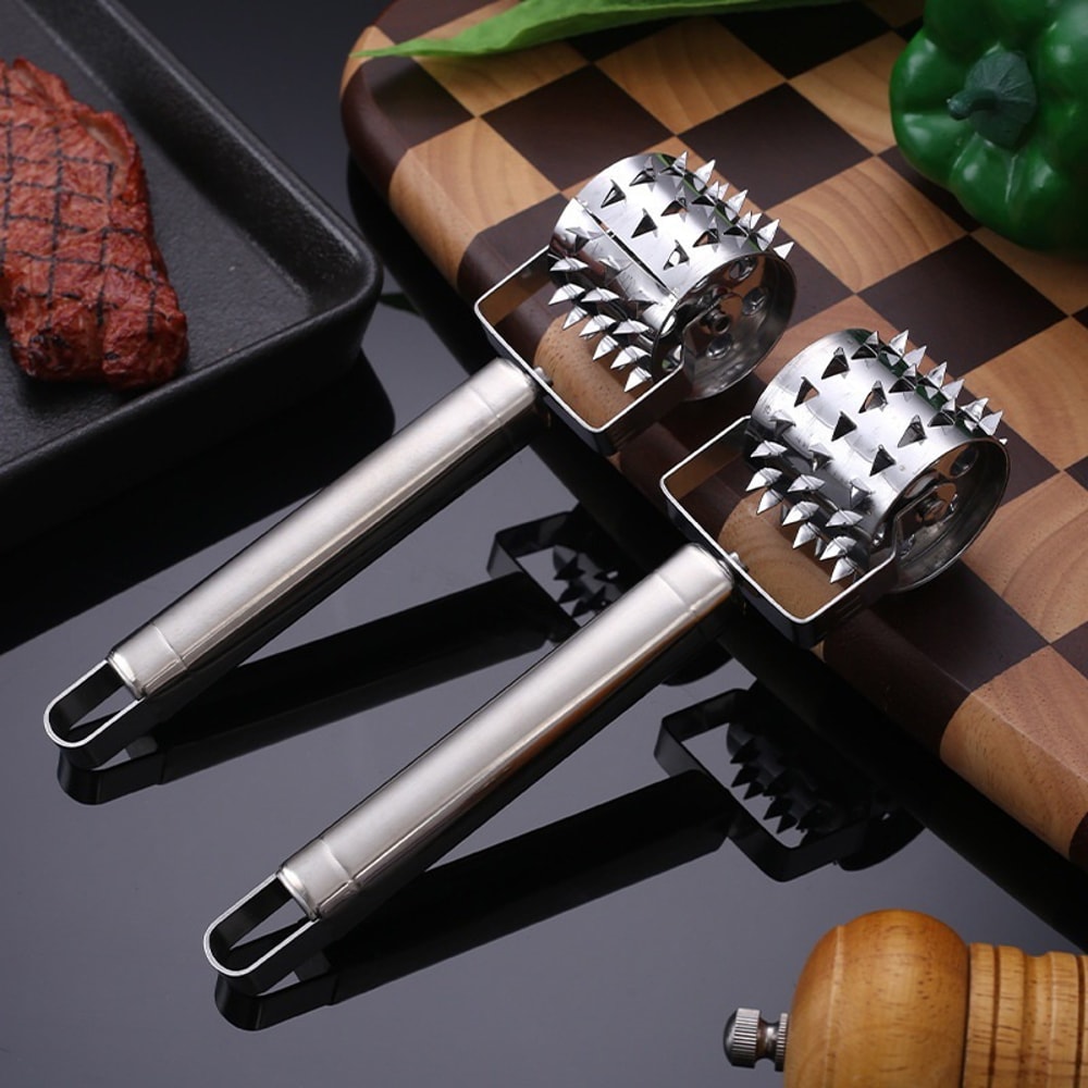 Stainless Steel Meat Tenderizer Roller For Juicy Steaks And Faster Cooking 1