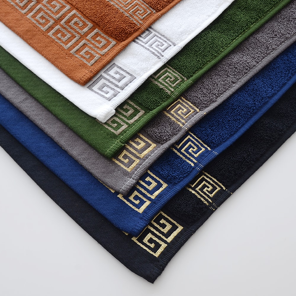 Luxury Embroidered Cotton Bath Towel Set Hotel Quality Soft Absorbent Towels