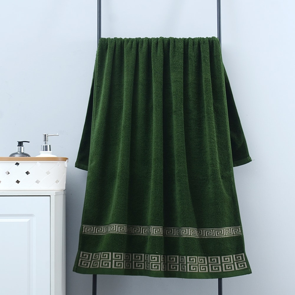 Luxury Embroidered Cotton Bath Towel Set Hotel Quality Soft Absorbent Towels