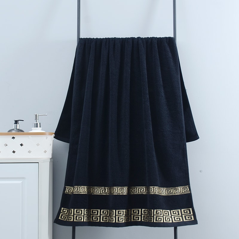 Luxury Embroidered Cotton Bath Towel Set Hotel Quality Soft Absorbent Towels