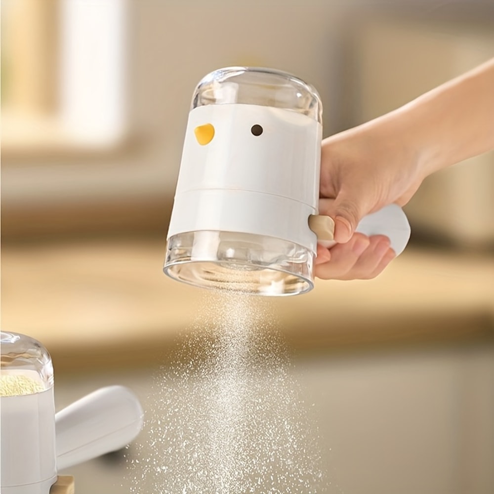Chick Press Salt Dispenser Bottle for Precise Kitchen Seasoning Control