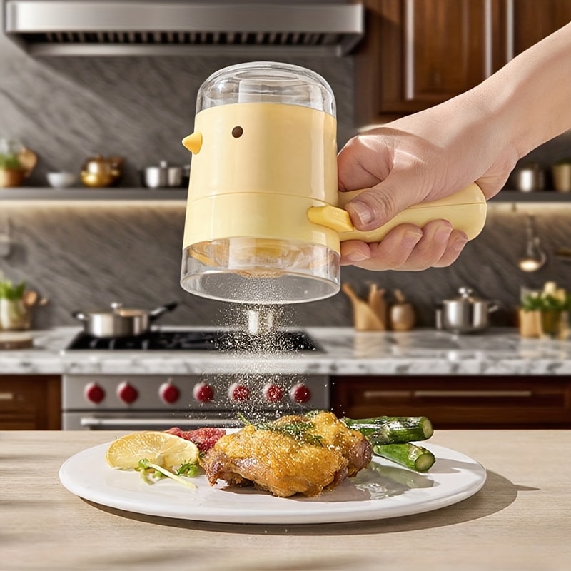 Chick Press Salt Dispenser Bottle for Precise Kitchen Seasoning Control