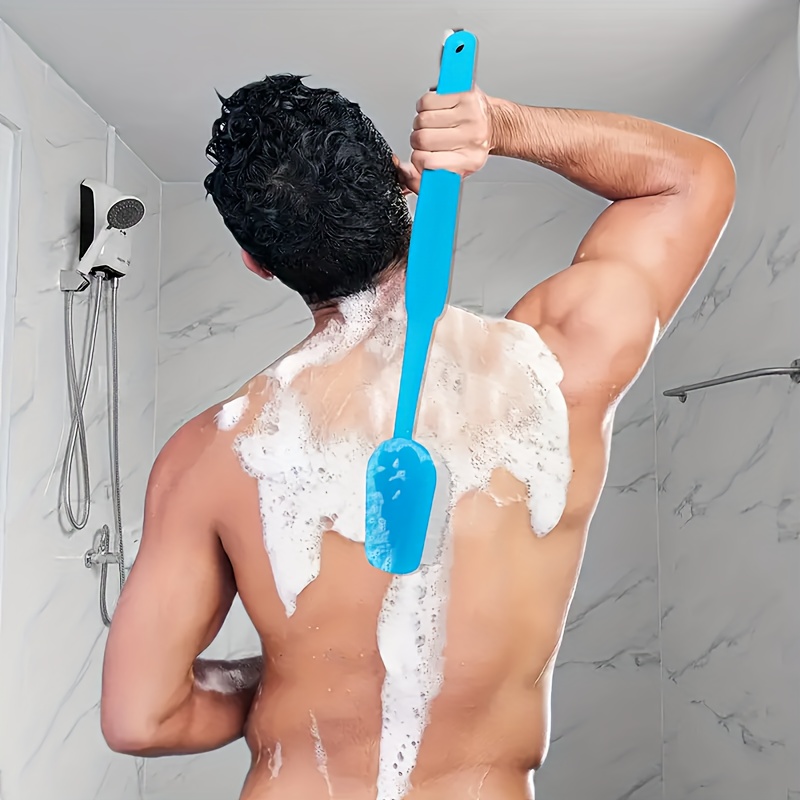FlexReach Long Handle Shower Brush for Bathtub, Tile & Floor Deep Cleaning