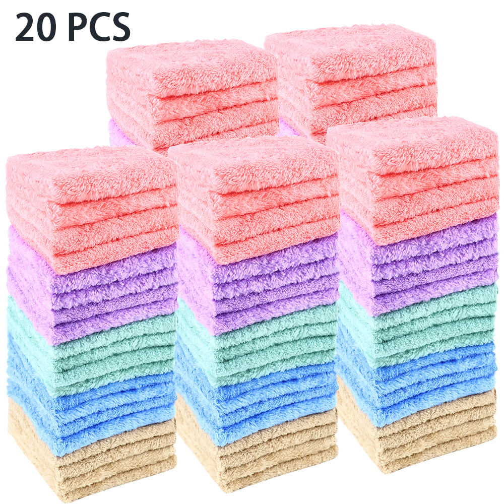Ultra Soft Quick Dry Washcloths Set Absorbent Compact Bathroom Towels For Daily Use 0