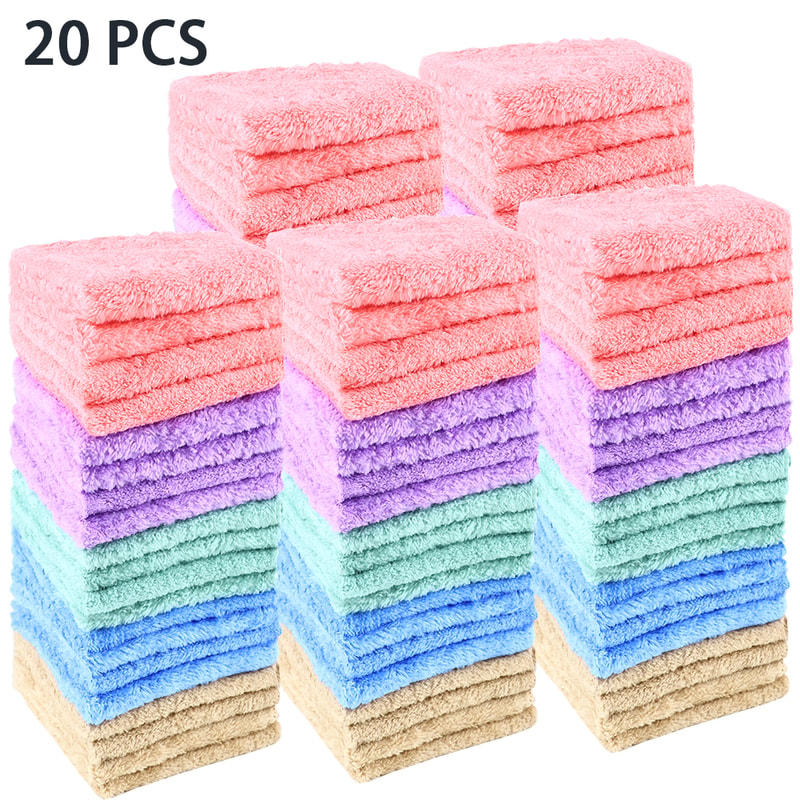 Ultra Soft Quick Dry Washcloths Set Absorbent Compact Bathroom Towels For Daily Use 0