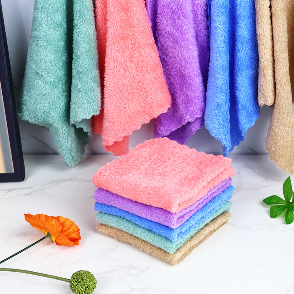Ultra Soft Quick Dry Washcloths Set Absorbent Compact Bathroom Towels For Daily Use 4