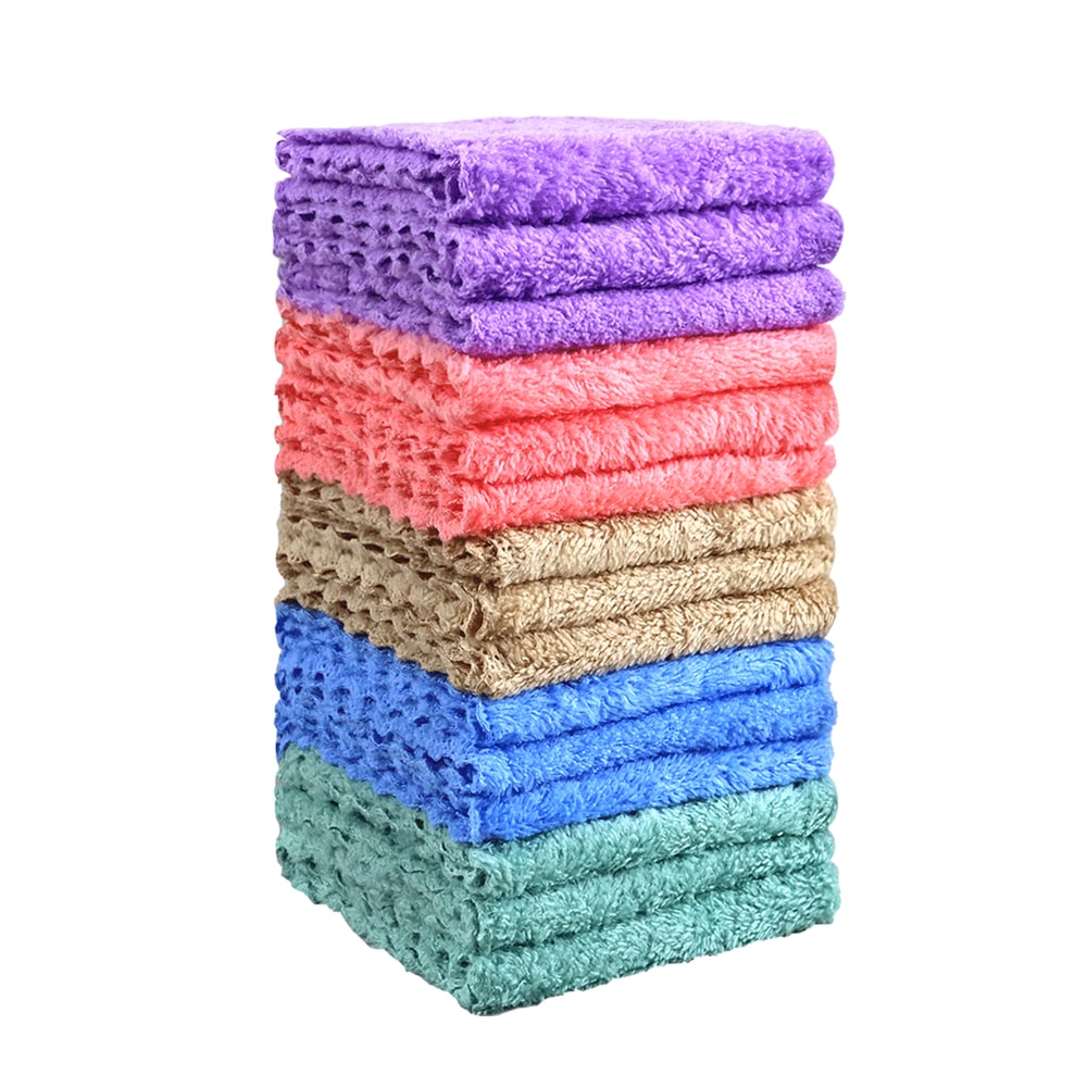 Ultra Soft Quick Dry Washcloths Set Absorbent Compact Bathroom Towels For Daily Use 5