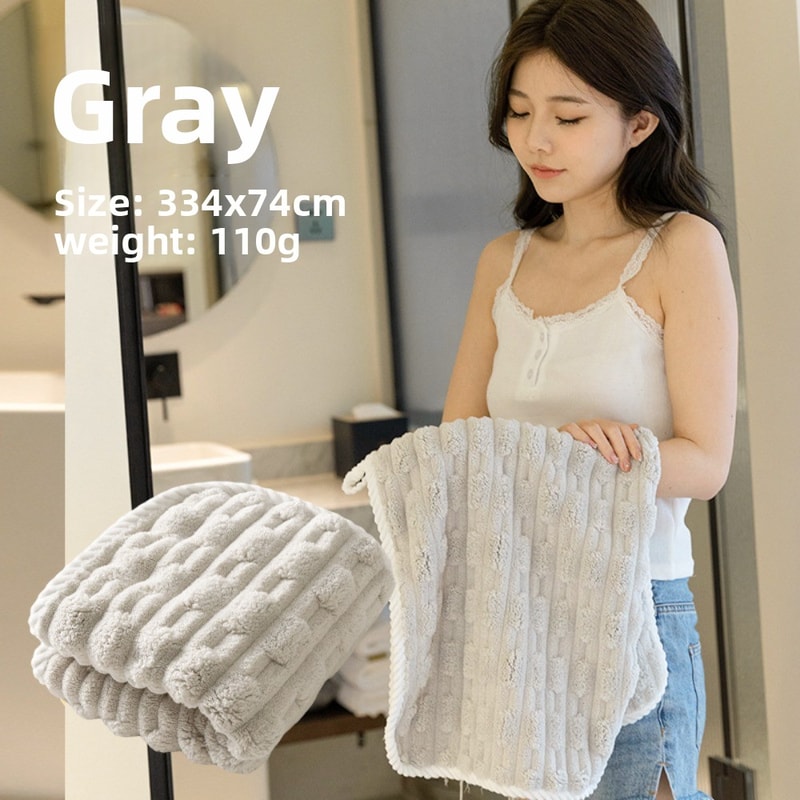 Bamboo Velour Quick Dry Bath Towel Wrap For Adults Kids 2