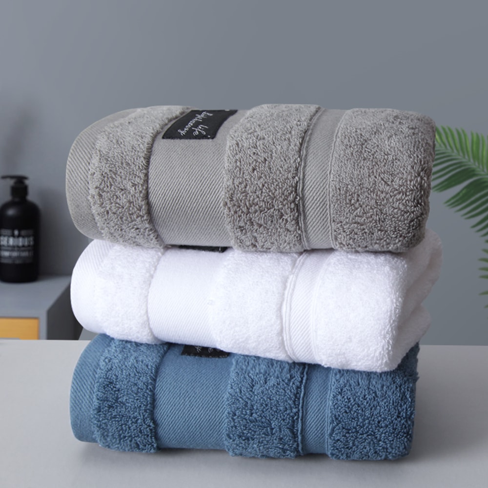 Luxury Cotton Bath Towel Large Size Hotel Style Quick Dry Absorbent Towel