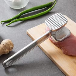 dual-sided meat tenderizer hammer for juicy steaks and faster cooking