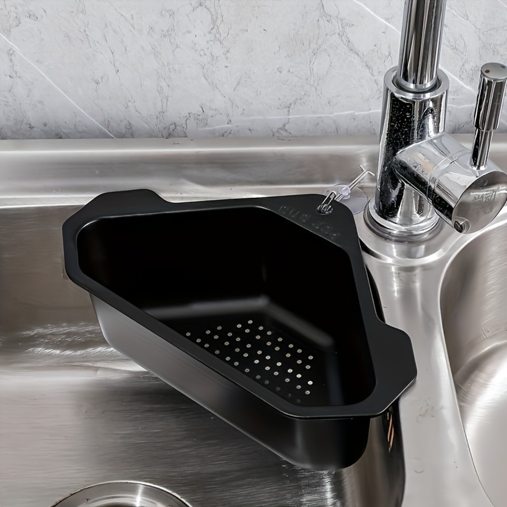 TriFlow Stainless Steel Kitchen Sink Drain Basket For Food Waste And Produce Rinsing 2
